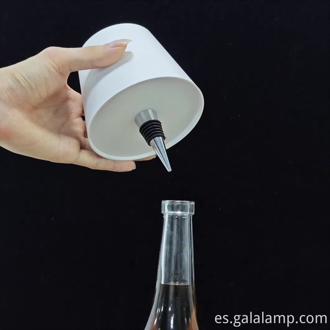 Lámpara de tapón de botella de vino ambiental LED de control de tacto premium